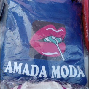 Blue Hoodie Sexy Lips