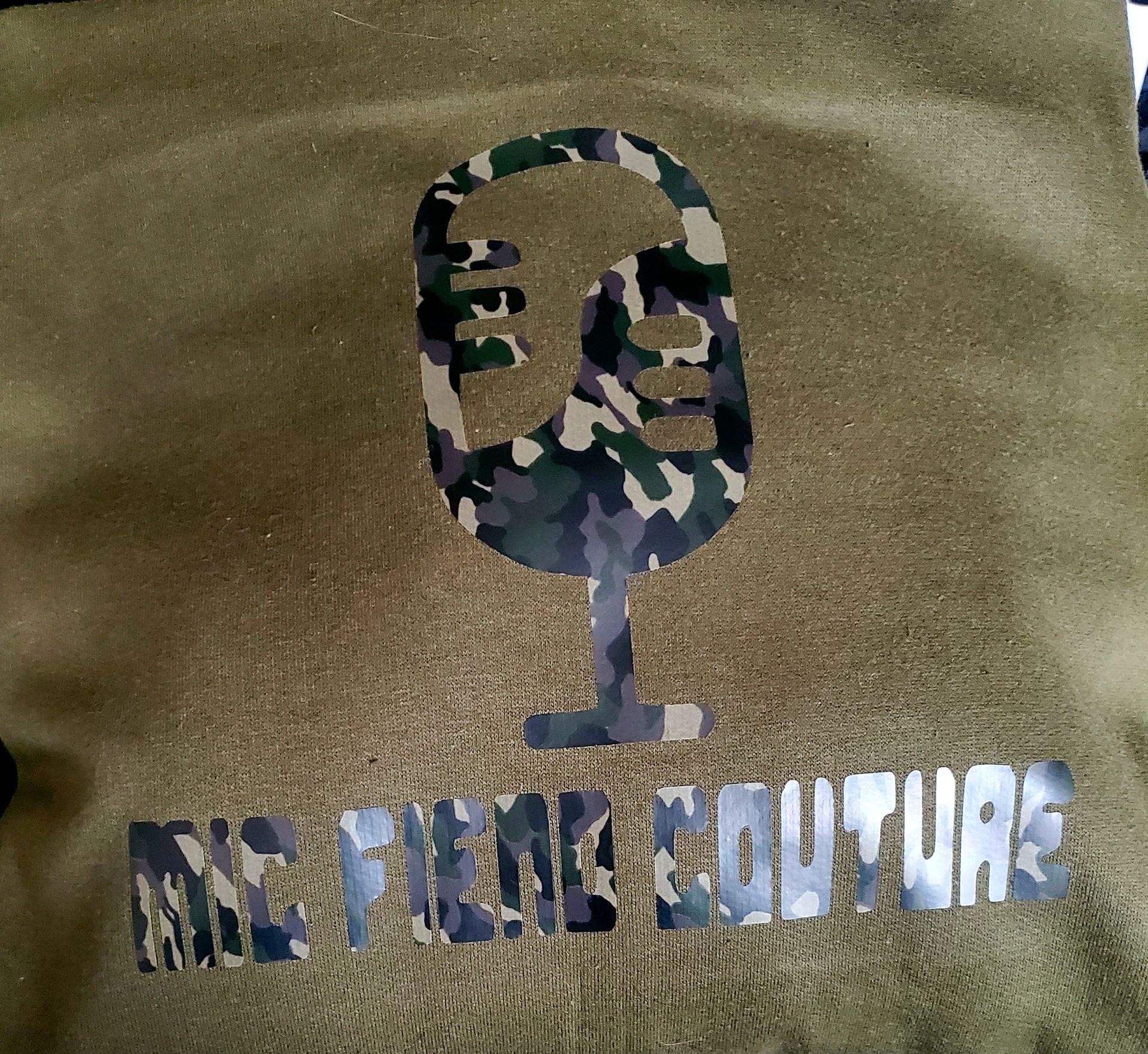 Purple Hoodie Yellow Font Mic Fiend Coutour